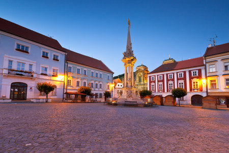 Historic old town of Mikulov in Moravia, Czech Republic.のeditorial素材