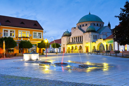 Synagogue in the old town of Trencin, Slovakia.のeditorial素材