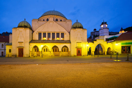 Synagogue in the old town of Trencin, Slovakia.のeditorial素材
