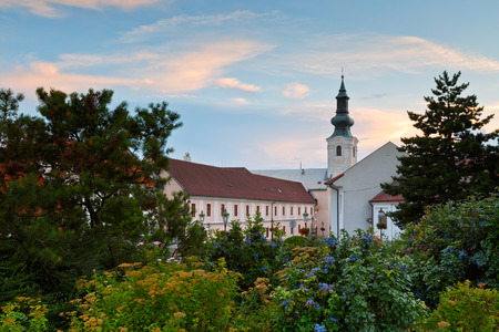 Architecture of the old town of Nitra.の写真素材
