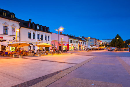 Main square in the town of Zvolen, Slovakia.