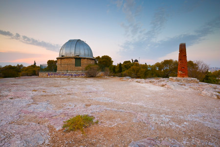 Telescope of the National Observatory in Pnyx, Athens.のeditorial素材