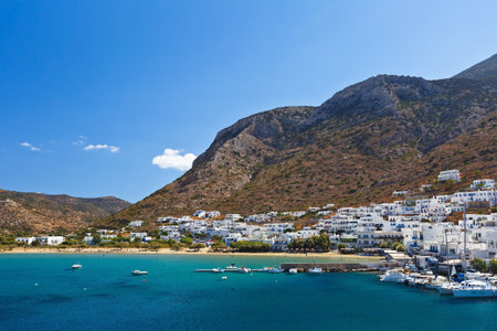 Port of Kamares in Sifnos island, Greece.のeditorial素材