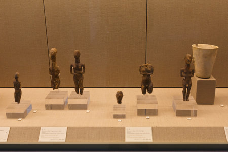 Museum of Prehistoric Thera in Fira, Santorini.のeditorial素材