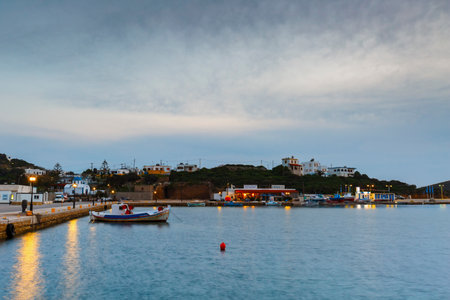 Main village of Lipsi island in Dodecanese, Greece.のeditorial素材