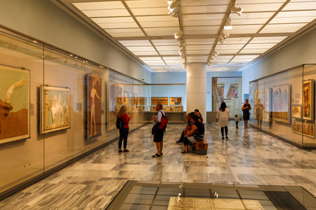 Exposition of Archaeological Museum in Heraklion, Greece.のeditorial素材