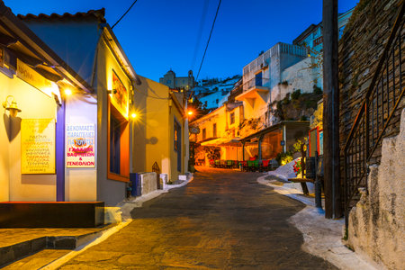 View of Ioulida village on Kea island in Greece.のeditorial素材