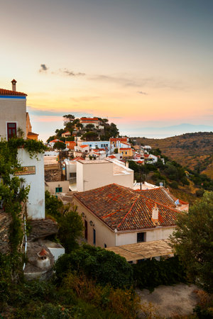 View of Ioulida village on Kea island in Greece.のeditorial素材