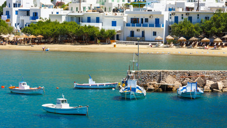 View of Kamares village and its harbour.のeditorial素材