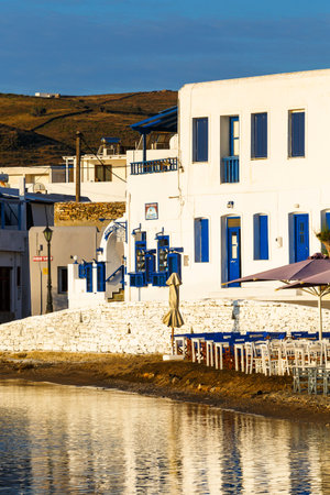 Loutra village on Kythnos island early in the morning.のeditorial素材