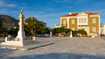 Chora of Andros island early in the morning.のeditorial素材