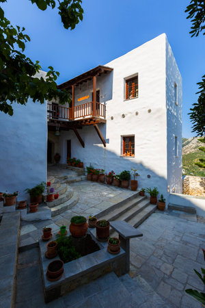 Monastery in the castle of Chora on Skyros island, Greece.