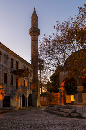 Mosque in a square in Kos town, Greece.のeditorial素材