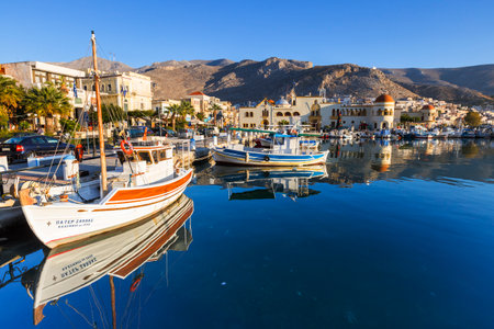 View of the Kalymnos town early in the morning, Greece.のeditorial素材