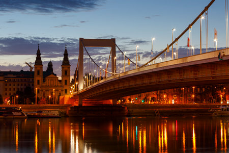 Morning view of city centre of Budapest over the river Danube, Hungary.のeditorial素材