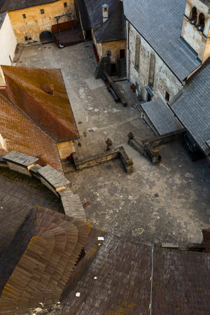 One of the courtyards of Orava castle in Slovakia.のeditorial素材