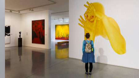 Exhibition spaces of Danubiana modern art gallery in Bratislava, Slovakia.のeditorial素材