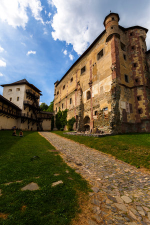 Town castle in Banska Stiavnica in central Slovakia.のeditorial素材