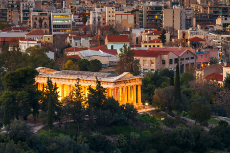 Temple of Hephaestus in Ancient Agora in Athens, Greece.