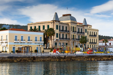 Poseidonion Grand Hotel on Spetses island, Greece.のeditorial素材