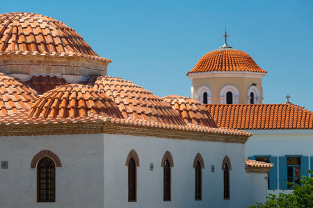 Ottoman mosque and a Greek orthodox church in the old town of Athens.