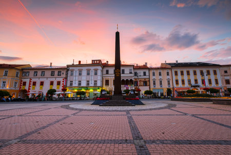 Banska Bystrica, Slovakia â July 19, 2018: Main square in Banska Bystrica, central Slovakia.のeditorial素材