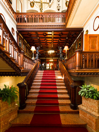 Betliar, Slovakia - August 12, 2018: Interior of a Renaissance-Baroque hunting manor house of Betliar in eastern Slovakia.のeditorial素材