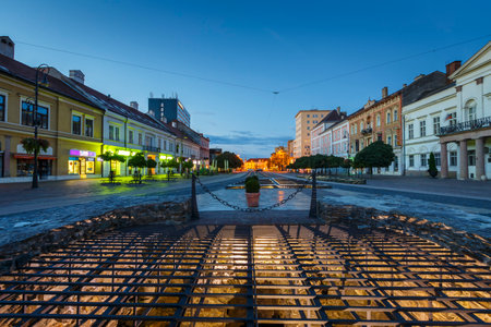 Kosice, Slovakia - August 11, 2018: Uncovered archaeological excavations of the lower city gate in the main square of Kosice city in eastern Slovakia.のeditorial素材