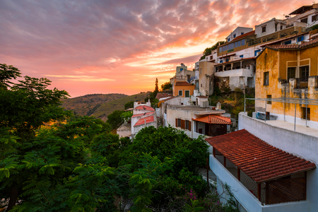 View of Ioulida village on Kea island in Greece.の写真素材