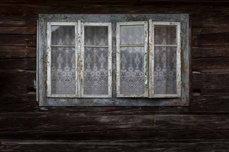 Traditional log cabin in Orava region, Slovakia.の写真素材