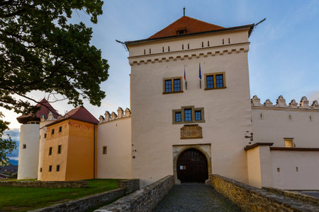 Main gate of the castle in the town of Kezmarok, Slovakiaのeditorial素材