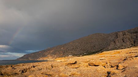 Mountains near Goudouras village in southern Crete.の写真素材