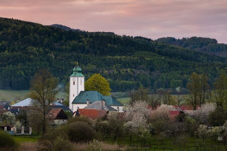 Village of Klastor pod znievom village in Turiec region, Slovakia.
の写真素材