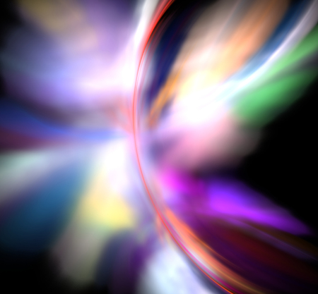 Fractal clouds of different colors, color volumetric imageの写真素材