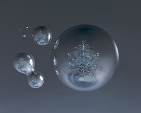 the metaphor of a christmas wish with silvery textureの写真素材