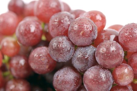 A few grapes freshly picked from a vineの写真素材