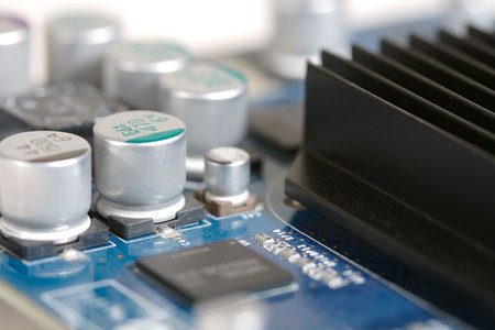 a macro image of a video card