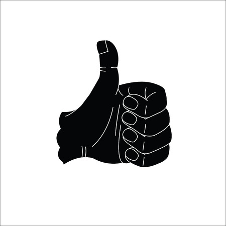 Like web vector black icon isolated on white bacgroundのイラスト素材