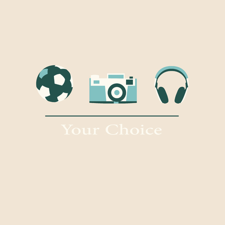set of a favorite object of entertainment to choose fromのイラスト素材