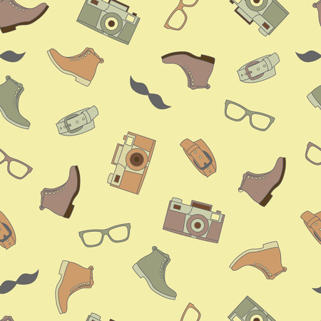 Vector seamless of fashionable men accessories illustrationのイラスト素材