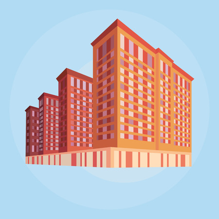 Vector illustration logo silhouette of city buildingのイラスト素材