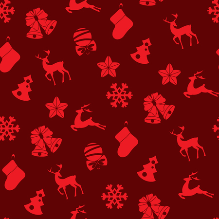 Stock  seamless of winter and Christmas elementsのイラスト素材