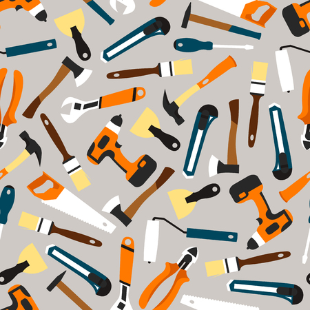 Vector pattern seamless of builder equipment vector illustrationのイラスト素材