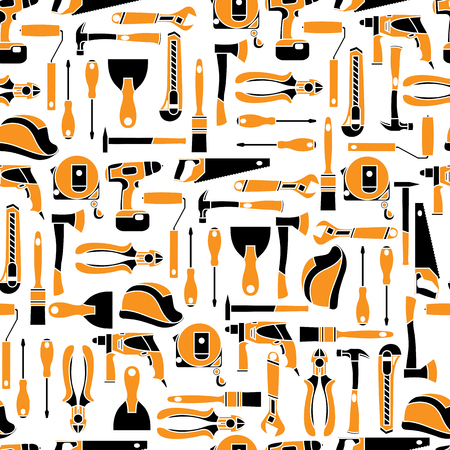 Vector pattern seamless of builder equipment vector illustrationのイラスト素材