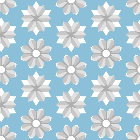 seamless pattern of paper origami flowersのイラスト素材