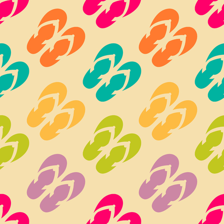 Pattern with colorful flip flopsのイラスト素材