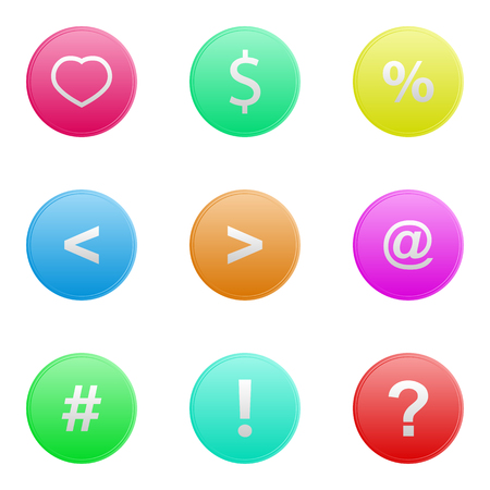 Vector illustration of web elements button setのイラスト素材