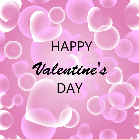 Happy Valentine's day typography poster with calligraphy text.のイラスト素材