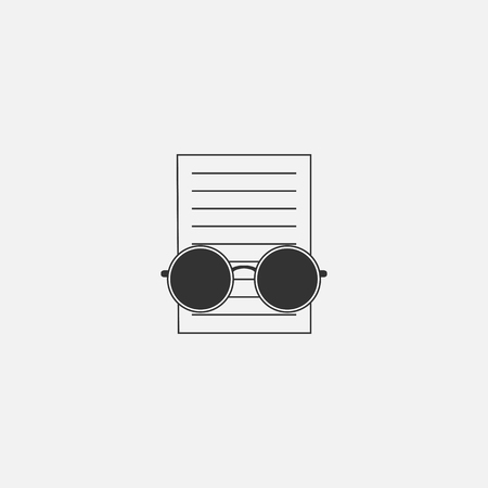 Document symbol icon for web in trendy flat style isolated on grey background.のイラスト素材