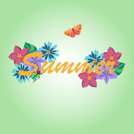 Vector illustration of summer background bannersのイラスト素材